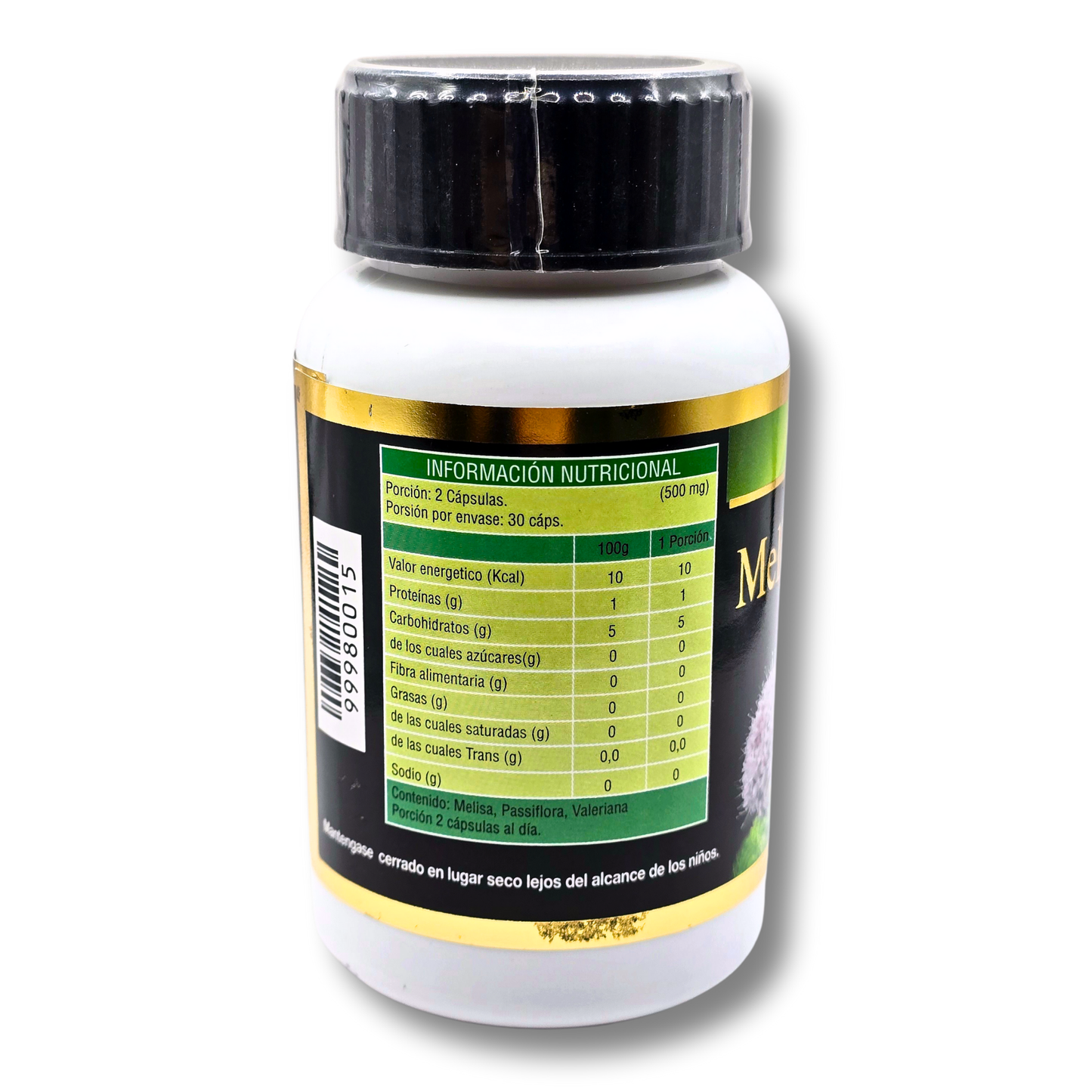 60 Capsulas Melisa Passiflora Valeriana 500mg