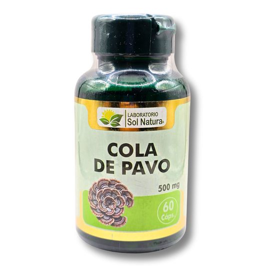 60 Capsulas Cola de pavo 500mg