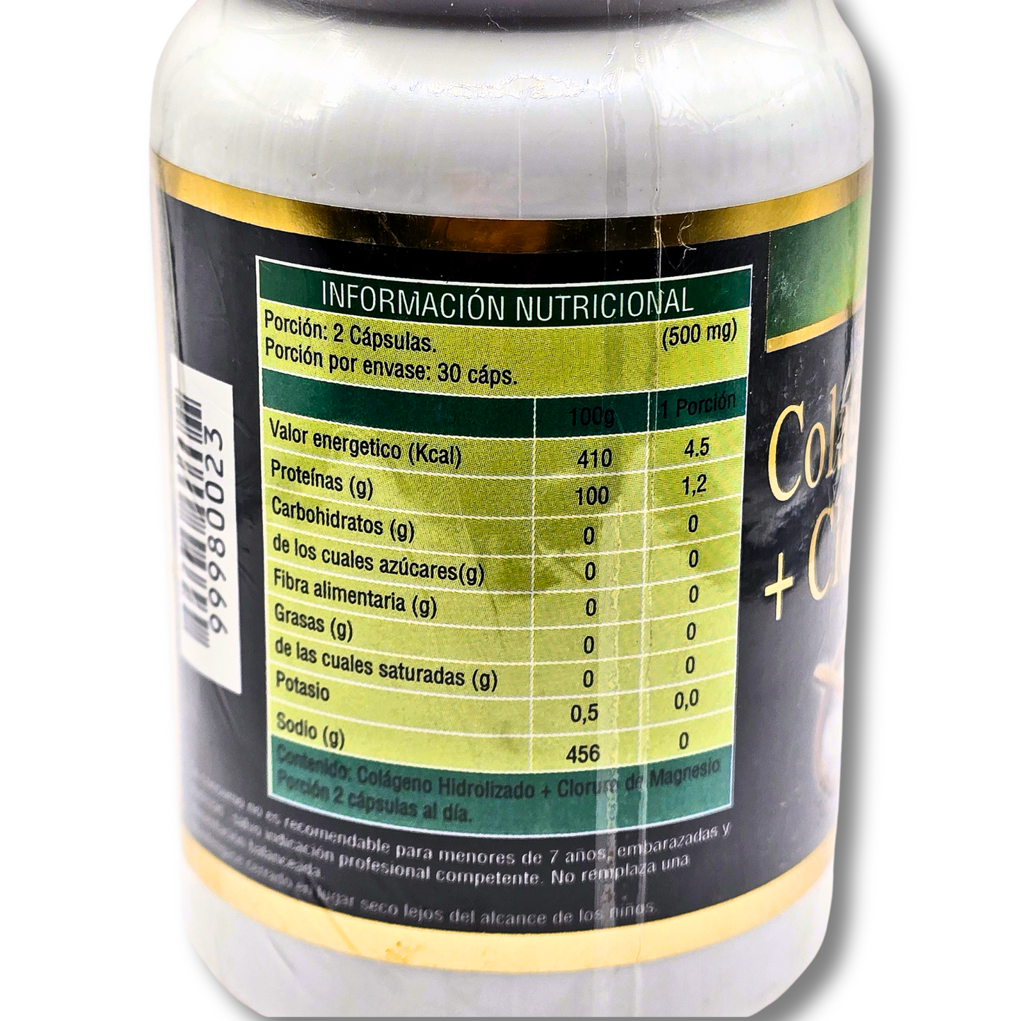 60 Capsulas Colageno hidrolizado + cloruro de magnesio 500mg